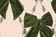 Green Bow Collection Seamless (9), a Pattern Graphic by Amy Lynn Grover (Thumbnail 7 of 9)