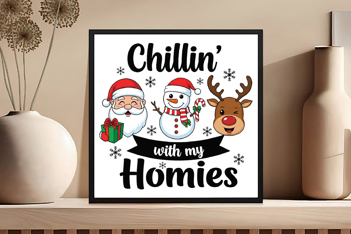 Chillin Christmas PNG, an Illustration by Black Bird Studio (Photo 4 of 4)