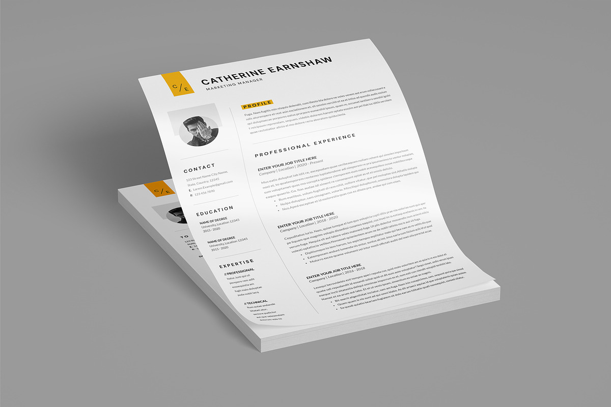 Marketing Manager Resume Template, a Resume Template by PixelStudio (Photo 8 of 9)