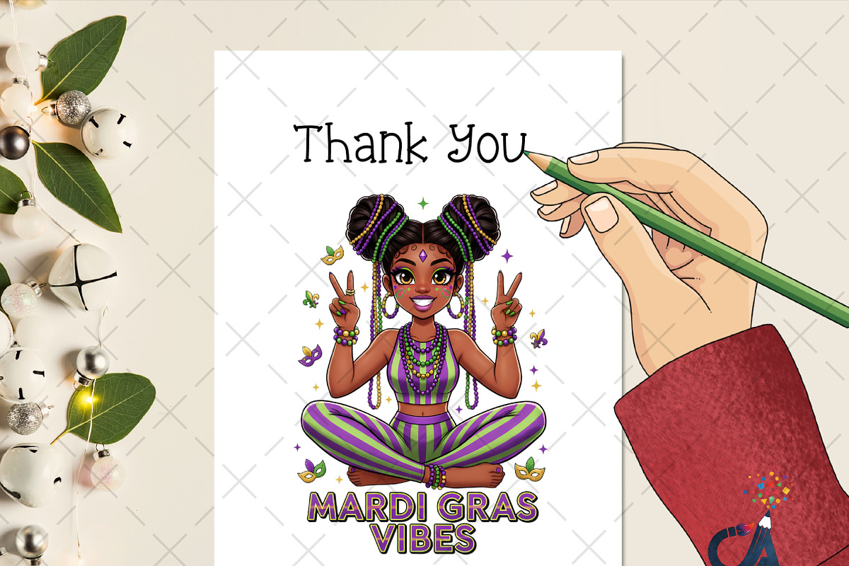 Mardi Gras Vibes PNG, an Illustration by Creative Art (Photo 2 of 6)