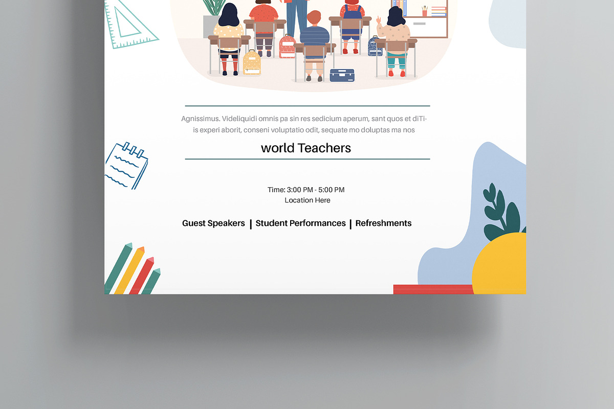 World Teachers Day, a Flyer Template by MightyDesign (Photo 5 of 8)