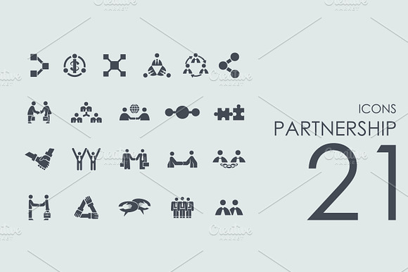 21 Partnership Icons