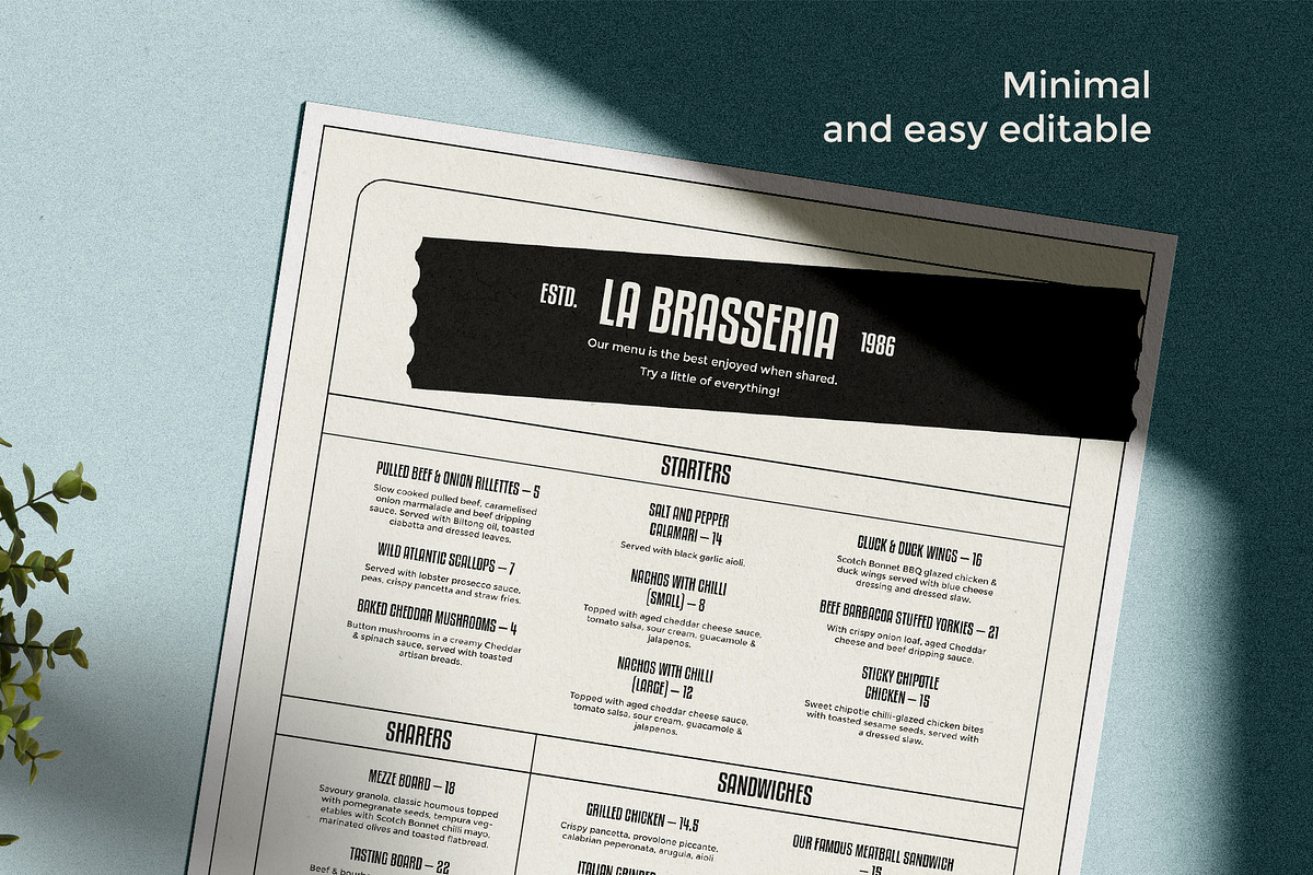Restaurant Menu, a Brochure Template by BigWeek (Photo 3 of 4)