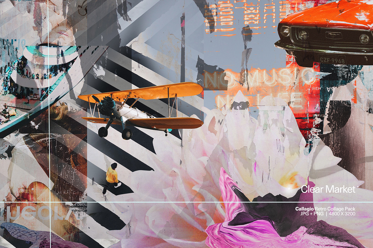 Collagio - Retro Collage Pack, a Texture Graphic by Overland® (Photo 5 of 16)