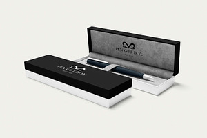 Pen Gift Box Mockup