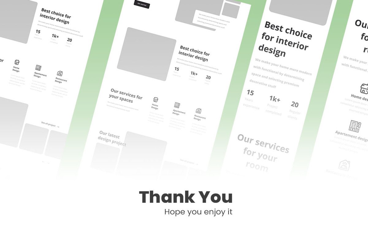 Interior Design Wireframe Website, a Wireframe Template by INSPR STD (Photo 6 of 7)