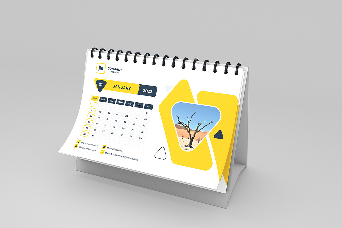 Desk Calendar 2022, a Stationery Template by mijli (Photo 1 of 10)