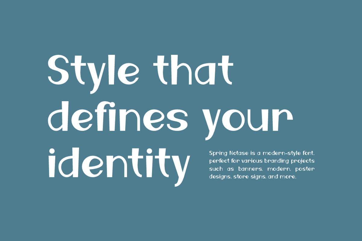 Spring Notase - Display Font, a Sans Serif Font by Iqsiart Studio (Photo 4 of 11)