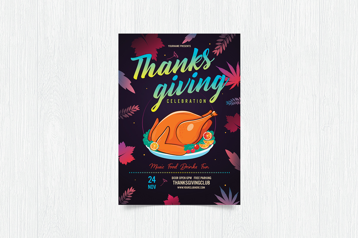 Thanksgiving Celebration, a Print Template by DesignWorkz