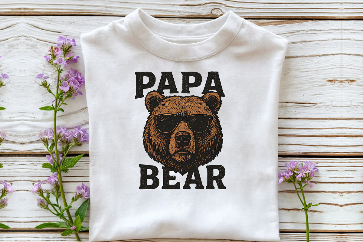 Papa Bear Sublimation PNG, an Illustration by DreamCafeArt (Photo 3 of 7)