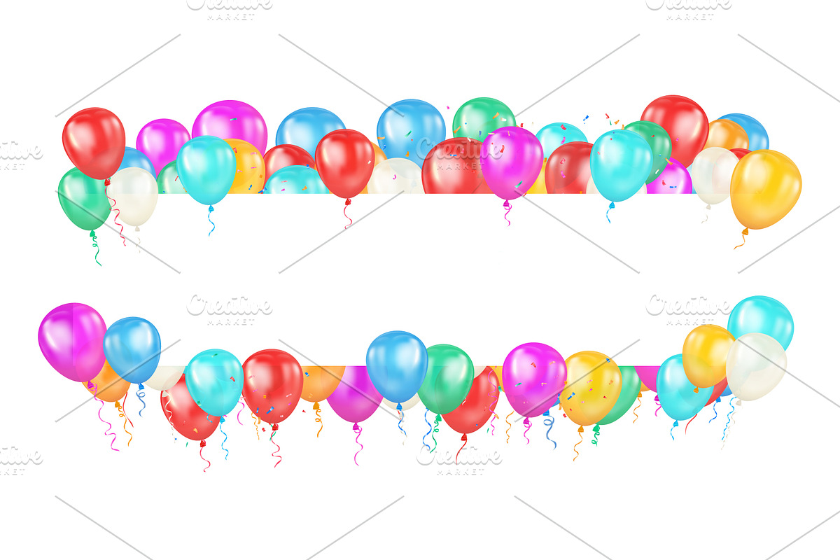 Colourful balloon borders, a Decorative Illustration by Yayasya (Photo 1 of 3)
