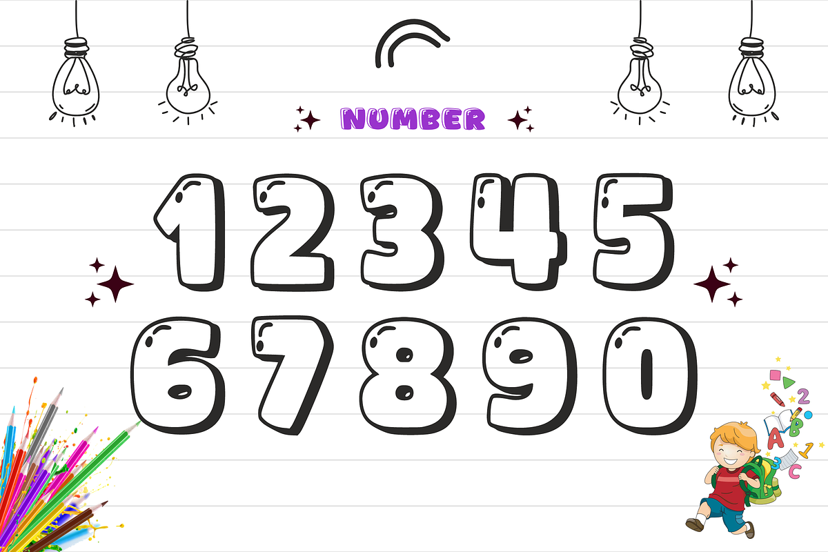 Double Bubble – Playful Bubble, a Sans Serif Font by KiddoGlyphs Studio (Photo 4 of 4)