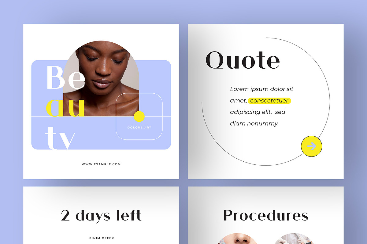 Beauty Instagram Post Templates preview 2