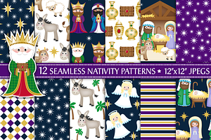 Christmas Nativity Digital Paper