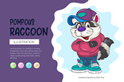 Pompous Cartoon Raccoon. T-Shirt, an Animal Illustration by KENO Mascots (Thumbnail 1 of 3)