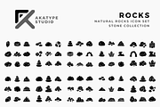 Rocks Icon Set, a Solid Icon by Akatype Studio (Thumbnail 1 of 3)
