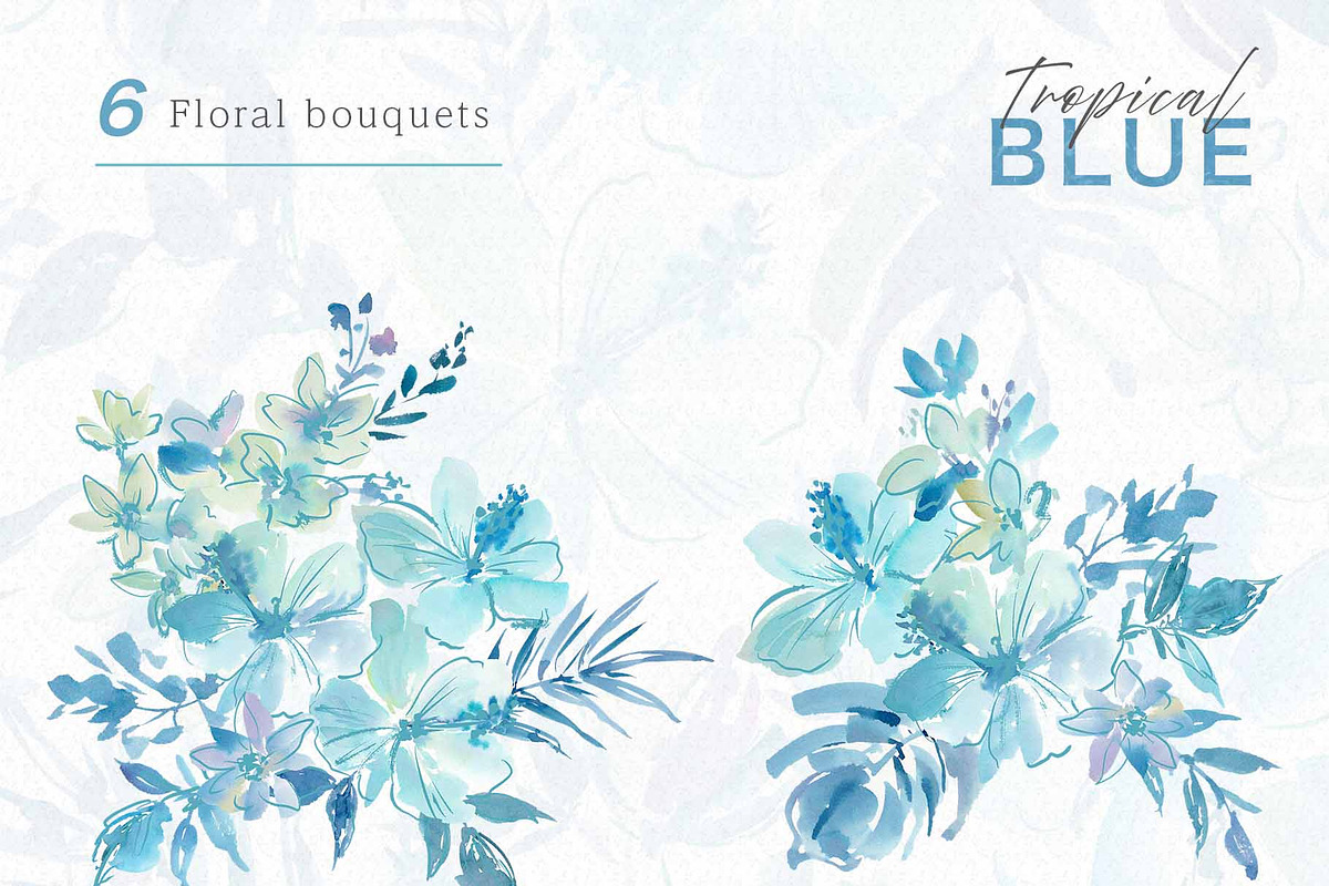Watercolor Tropical floral set, an Object Graphic by Sawango Designs (Photo 4 of 10)