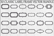 Classic Label Frame Vector Bundle, an Illustration by hafijul (Thumbnail 1 of 30)
