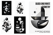 Black and White Geometry, a Decorative Illustration by Digital Art Creations (Thumbnail 2 of 7)