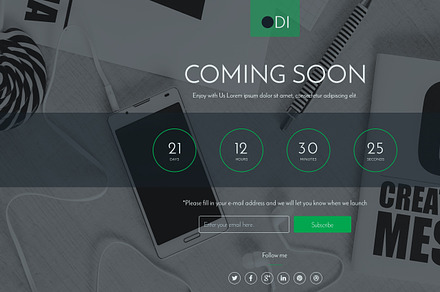 ODI Coming soon html template