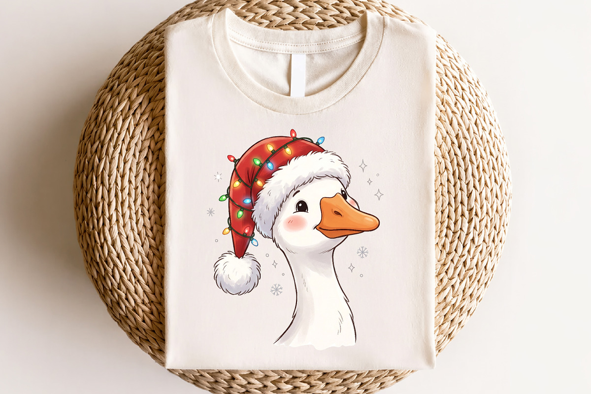 Funny Goose Christmas PNG, a Seasonal Illustration by CraftArtStudio (Photo 4 of 4)