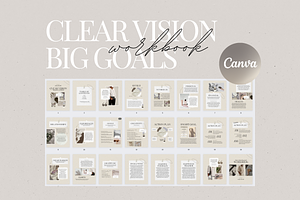 Vision & Goal Setting Workbook Canva