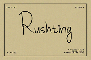 Rushting Script Fonts