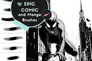 Comic Ink Essential Brushes, a Brush Add-On by nikiartcorner (Thumbnail 1 of 8)