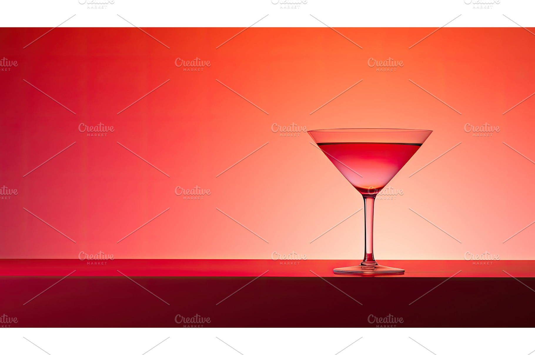glass red to pink gradient ai, a Food & Drink Photo by pikepicture