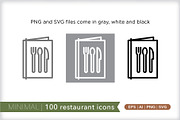 Minimal 100 restaurant icons, an Outline Icon by Picture Window (Thumbnail 9 of 10)
