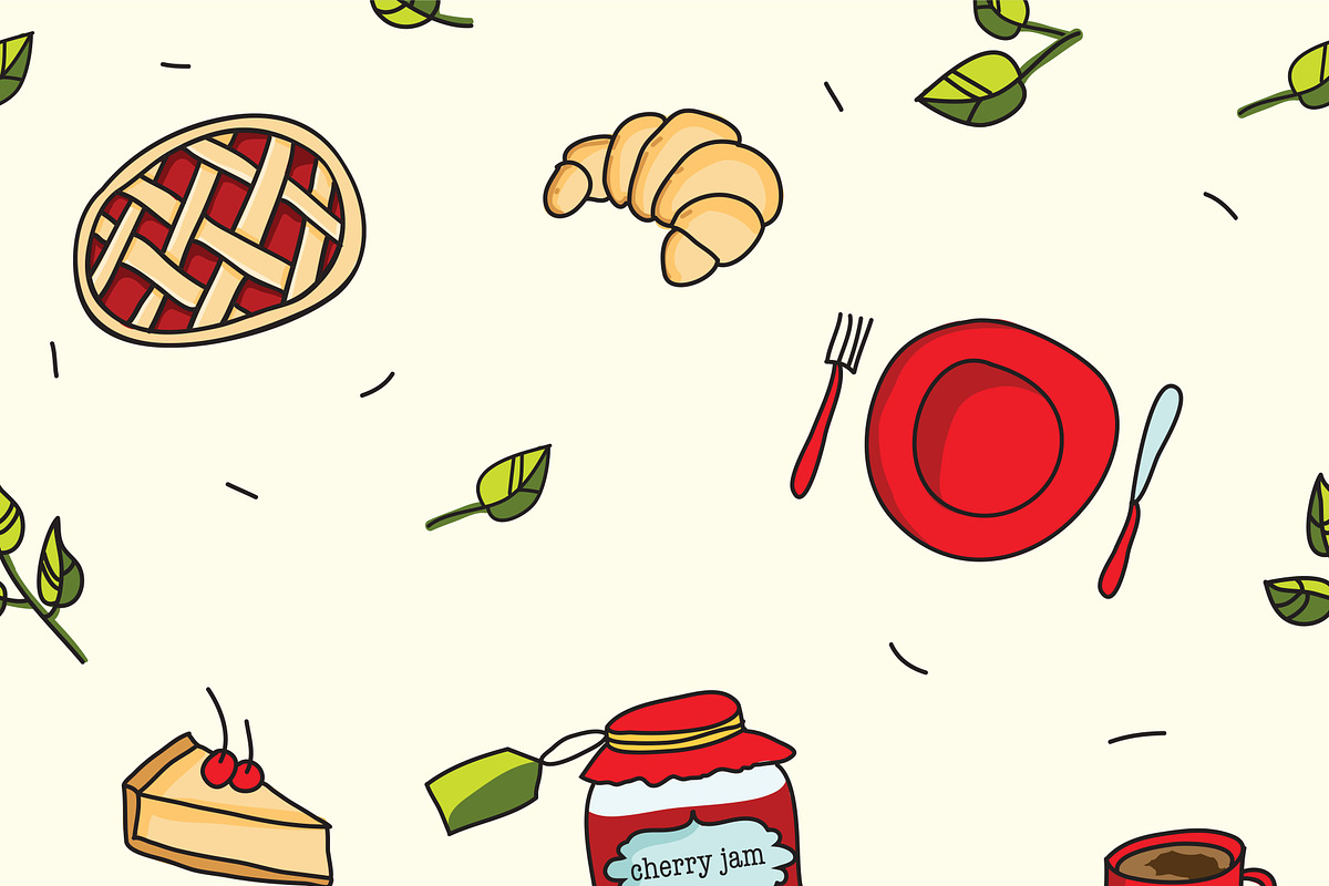 Food pattern, a Background Graphic by Olga Stanis (Photo 3 of 5)