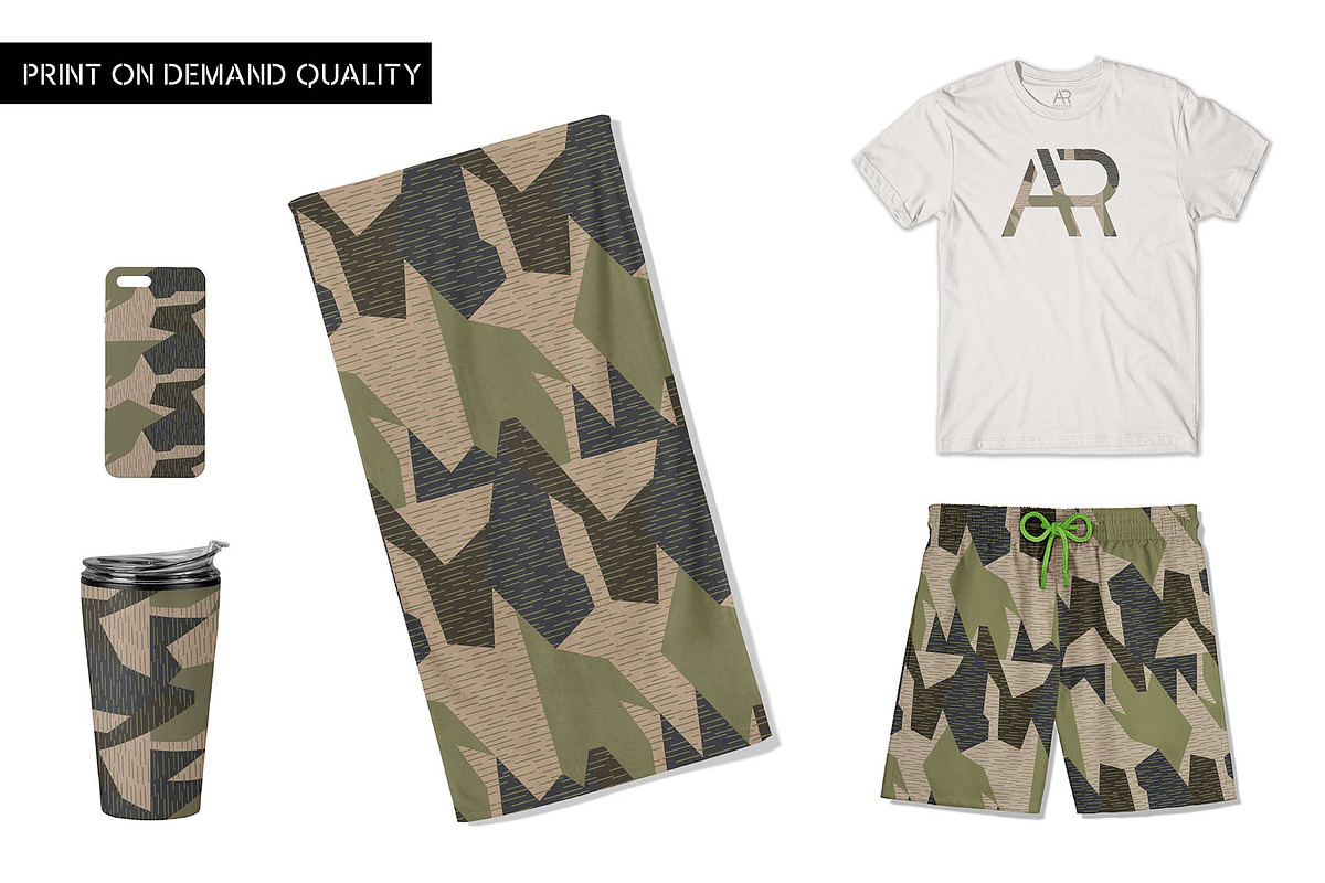 SPLITTERTARN CAMO SEAMLESS PATTERN, a Pattern Graphic by Article Reform (Photo 3 of 3)
