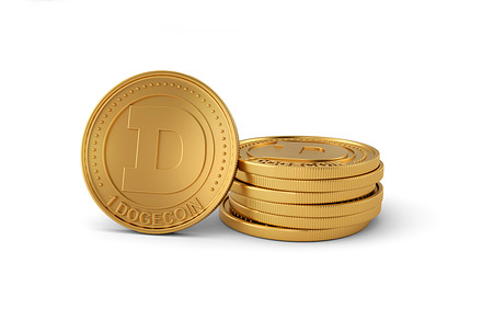 Stack of gold Dogecoins., a Business Photo by Zama Studio