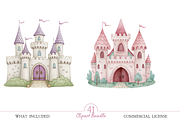 Princess Kingdom Watercolor Clipart, an Illustration by MockupWizard (Thumbnail 4 of 6)