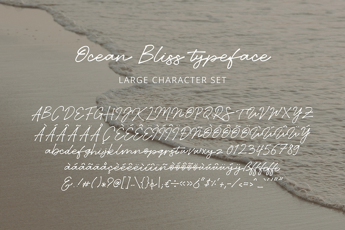 Ocean Bliss | Modern Handwritten, a Handwritten Font by Vikam Media (Photo 5 of 9)