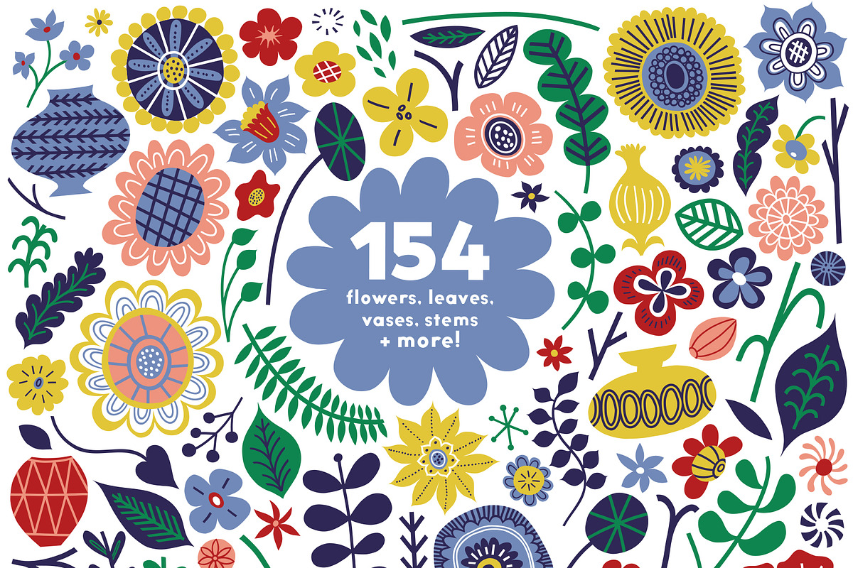 Folky Florals Patterns & Graphics, a Pattern Graphic by rouxsupplyco (Photo 9 of 13)