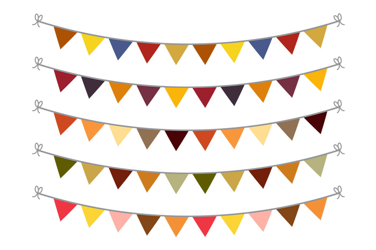 Fall Bunting Clipart, Autumn Banner, an Illustration by The Digital Download Shop (Photo 3 of 5)
