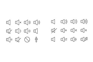 Collection of audio symbols, a Technology Photo by ZinetroN