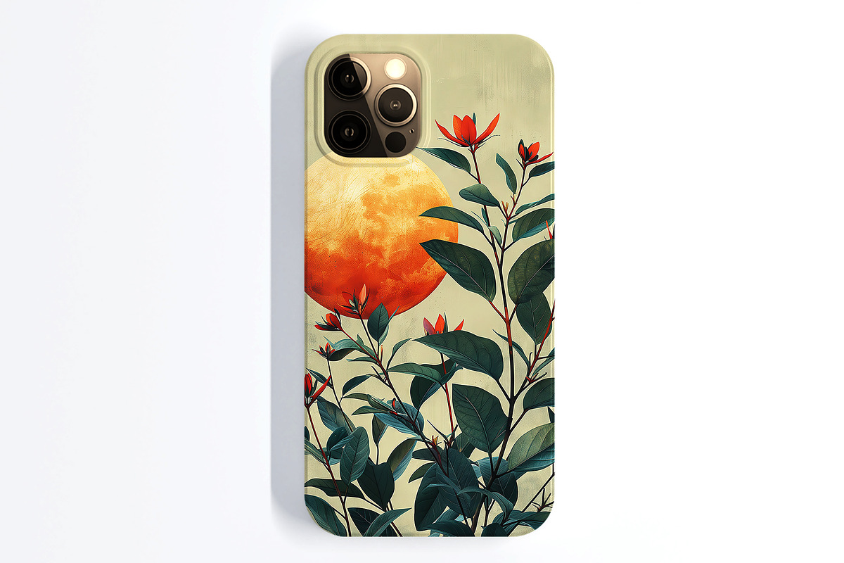 Orange Sun Over Wildflowers, a Decorative Illustration by Housui Patterns (Photo 8 of 8)