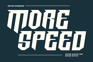 More Speed Racing Display Font, a Sans Serif Font by Maulana Creative