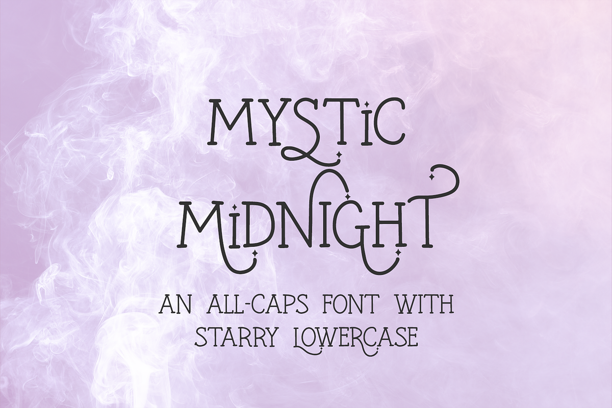 Mystic Midnight Serif with Stars, a Handwritten Font by Beck McCormick (Photo 1 of 10)