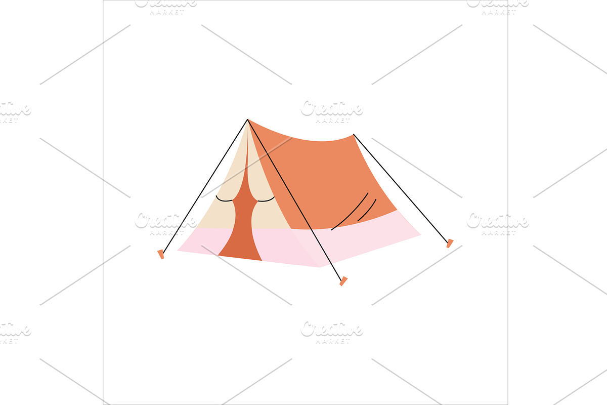 Tent. Camping tent. Tourist camping, an Object Illustration by Mila Di Art
