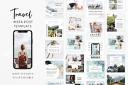 Travel Instagram Post Templates, a Social Media Template by ShopRShop (Thumbnail 1 of 8)