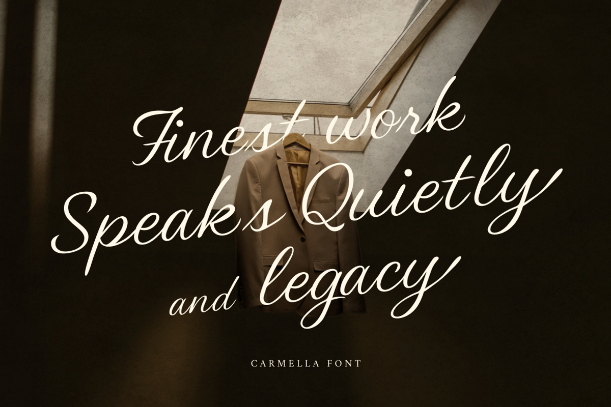 Carmeline Elegance Script Font, a Script Font by Rasio Studio (Photo 10 of 10)