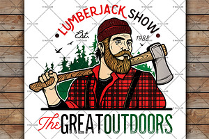 Lumberjack Template Logo.