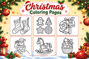 Christmas Coloring Pages, a Seasonal Illustration by Design Station (Thumbnail 2 of 3)