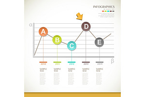 Abstract Line Chart Infographics Des