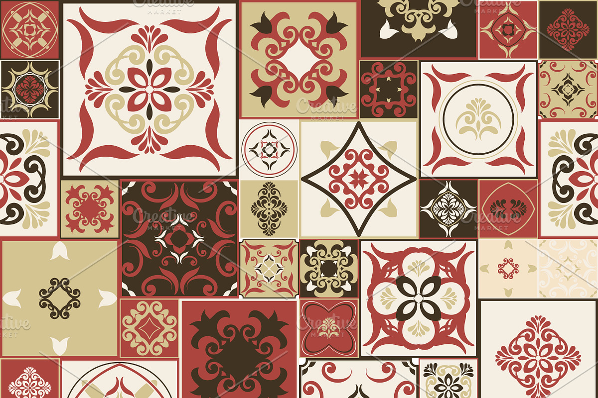 Tile PATTERNS from Moroccan tiles, a Pattern Graphic by DeMih