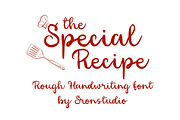 Special Recipe - Handwriting Font, a Script Font by Sronstudio (Thumbnail 1 of 12)