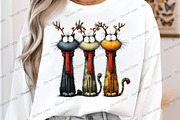 Quirky Christmas Three Cat PNG, an Illustration by Libby Wishes (Thumbnail 2 of 8)